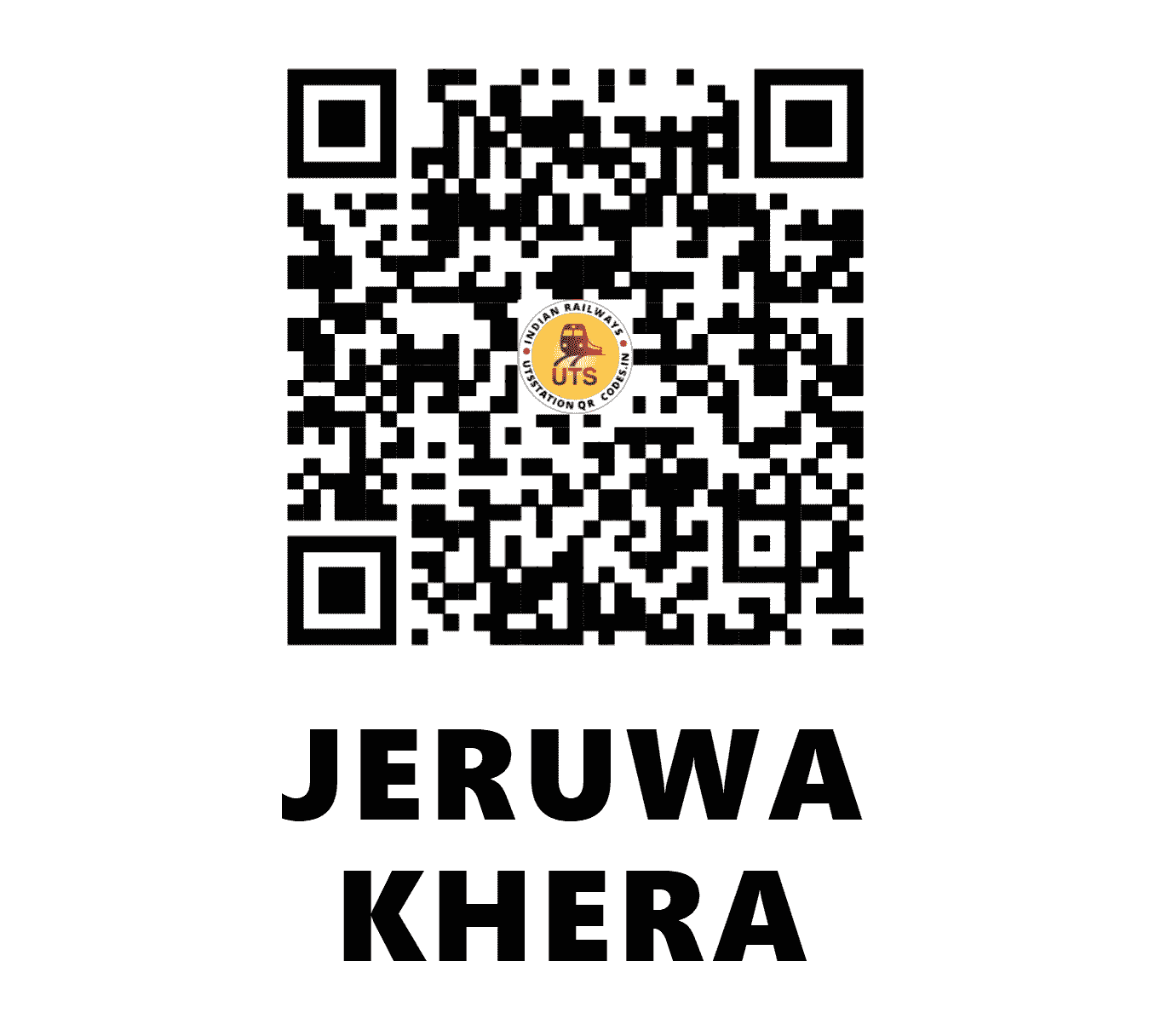 UTS QR Code for JERUWA KHERA - JRK (WC - MADHYA PRADESH)